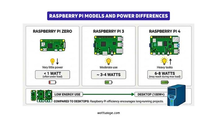 Raspberry Pi Models and Power Differences
